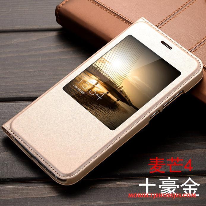 Huawei G7 Plus Hoesje Telefoon Bescherming Leren Etui Roze Anti-fall