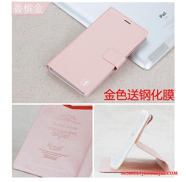 Huawei G7 Plus Leren Etui Roze Folio Hoesje Telefoon
