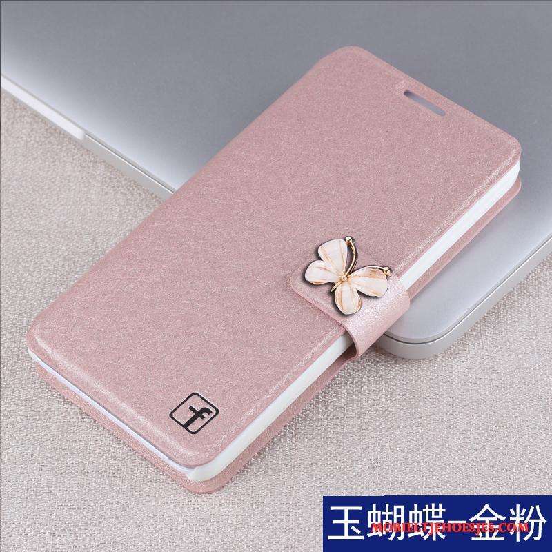 Huawei G7 Plus Leren Etui Roze Folio Hoesje Telefoon