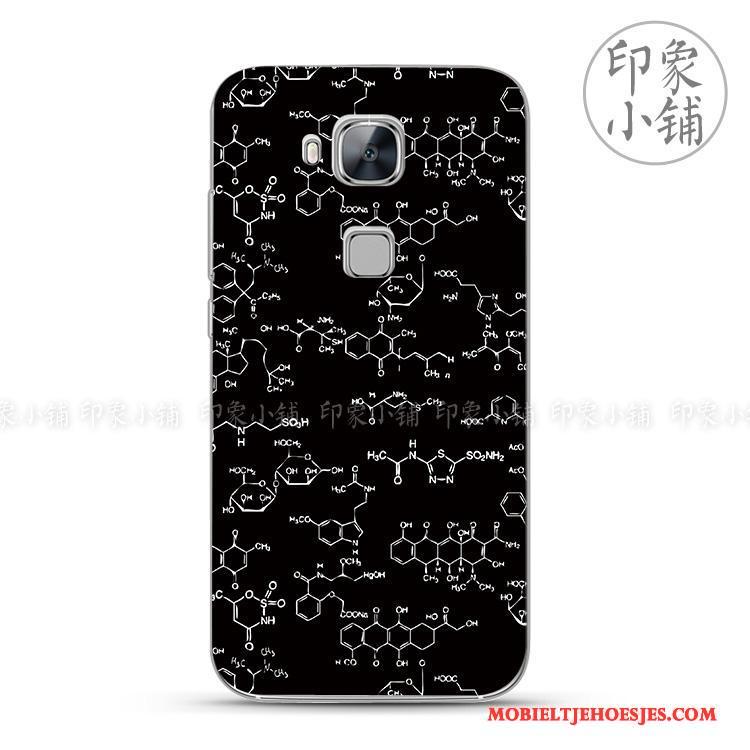 Huawei G7 Plus Lovers Hoesje Telefoon Zacht Zwart Trend Bescherming Siliconen