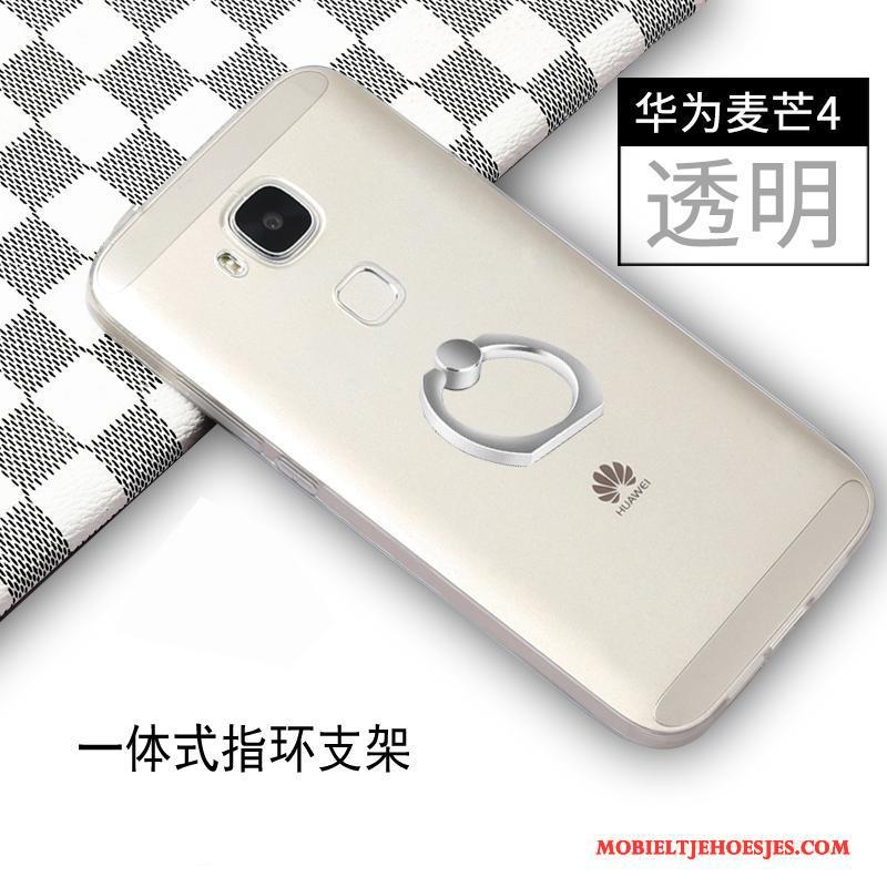 Huawei G7 Plus Magnetisch Nieuw Doorzichtig Hoesje Telefoon Ring Siliconen Zacht