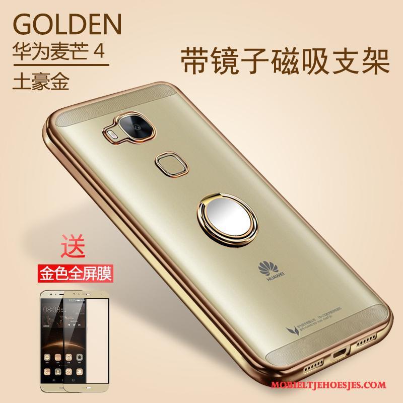 Huawei G7 Plus Magnetisch Nieuw Doorzichtig Hoesje Telefoon Ring Siliconen Zacht
