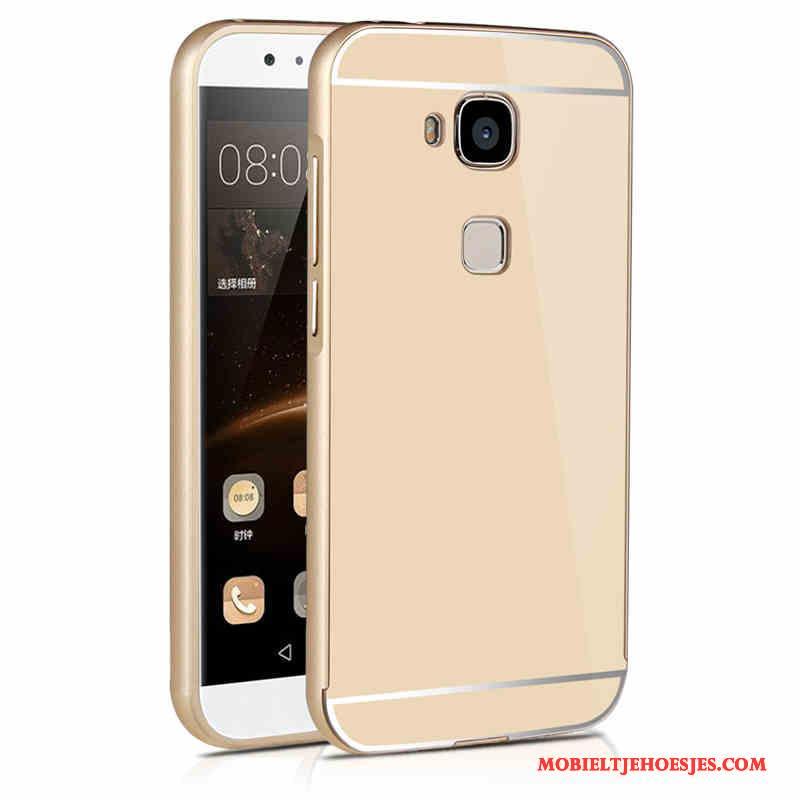 Huawei G7 Plus Omlijsting Achterklep Bescherming Hoes Hoesje Telefoon Hard Metaal