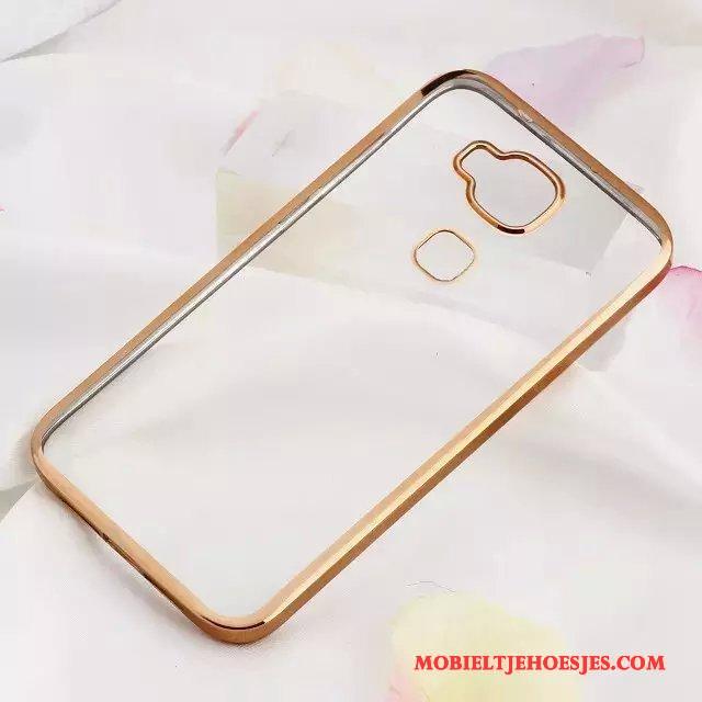 Huawei G7 Plus Roze Bescherming Hoesje Telefoon Doorzichtig Siliconen Zacht