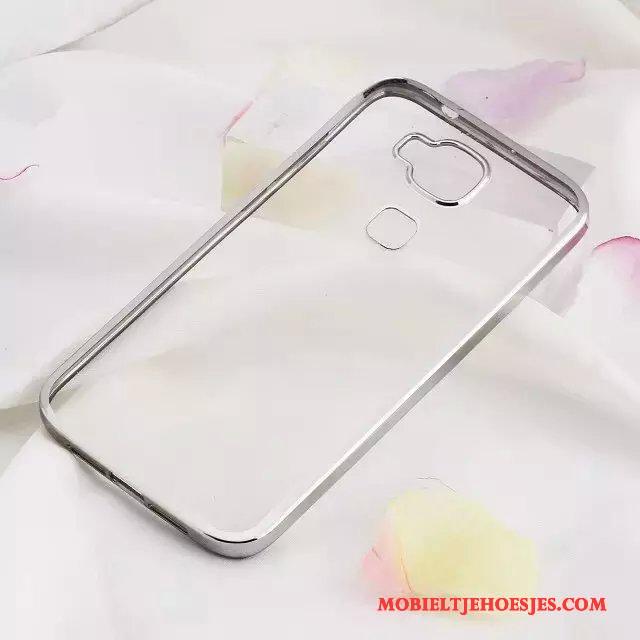 Huawei G7 Plus Roze Bescherming Hoesje Telefoon Doorzichtig Siliconen Zacht