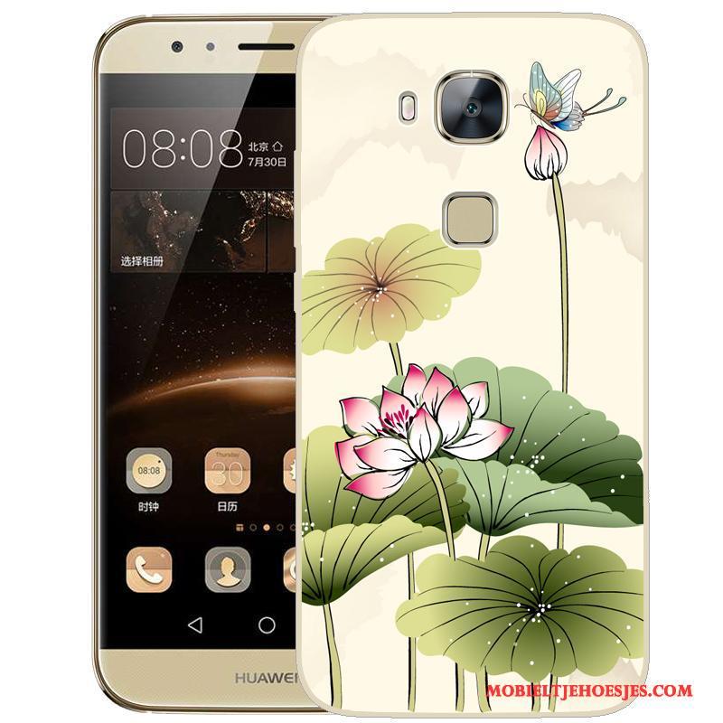 Huawei G7 Plus Siliconen Roze Hoesje Telefoon Spotprent Mobiele Telefoon Geschilderd Bescherming