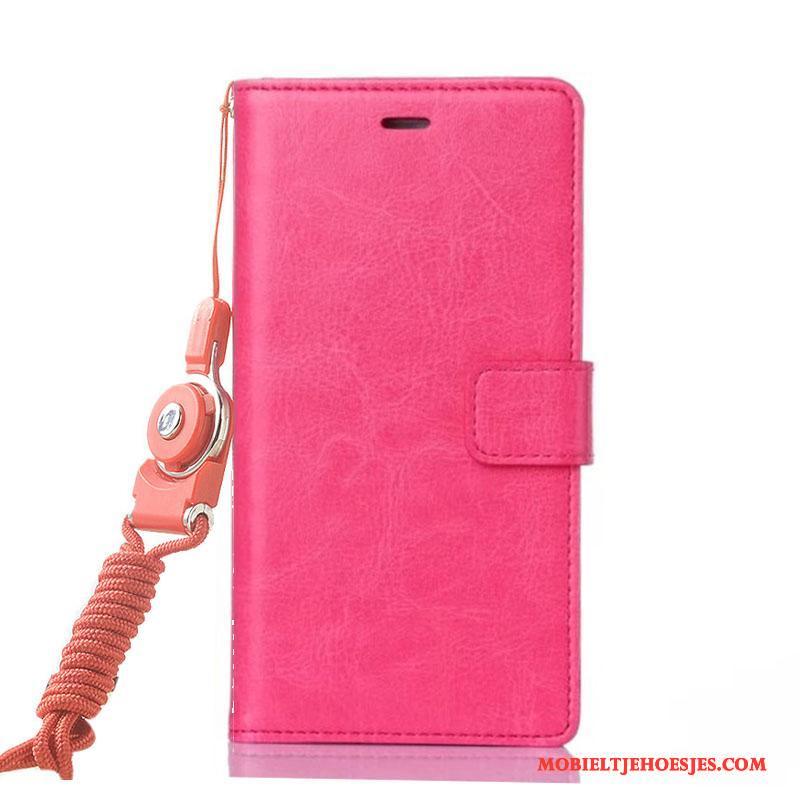 Huawei G7 Plus Siliconen Zacht Leren Etui Bescherming Rood Hoes Hoesje Telefoon