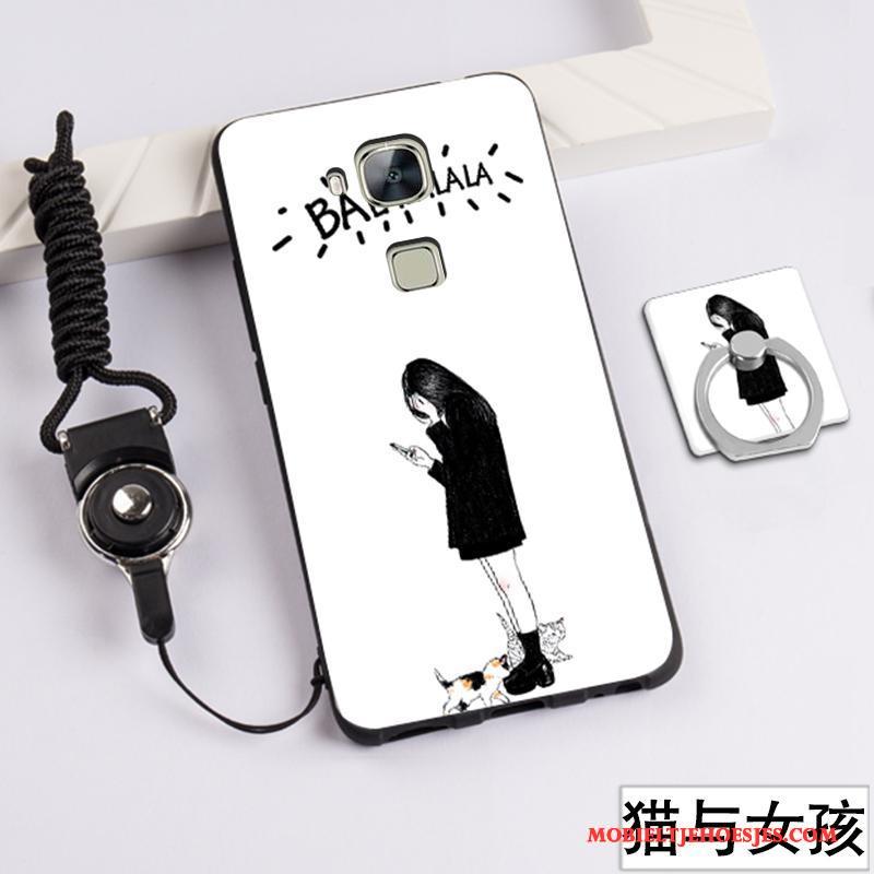 Huawei G7 Plus Trend Zacht Hoesje Telefoon Roze Anti-fall Siliconen Bescherming