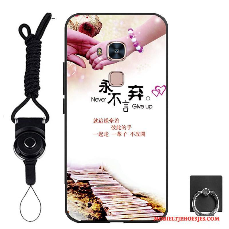 Huawei G7 Plus Zacht Hoesje Telefoon Wit Trend Hanger Bescherming
