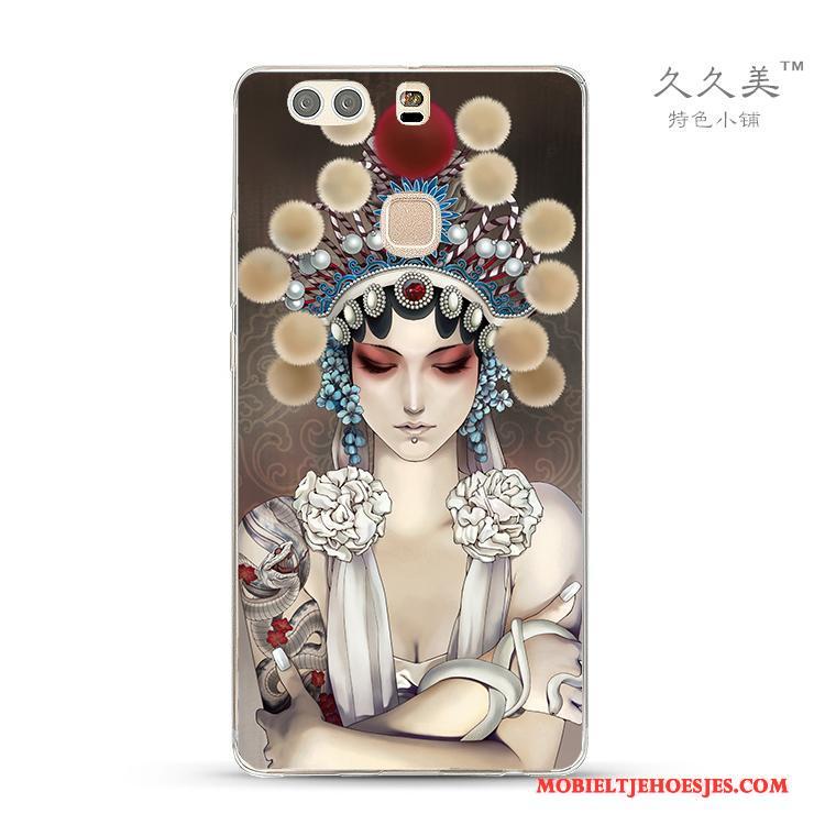 Huawei G9 Lite Hoes Anti-fall Siliconen Chinese Stijl Hoesje Telefoon Jeugd Bescherming