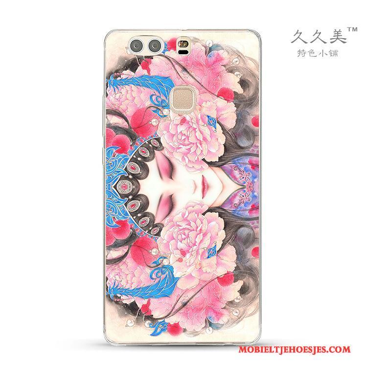 Huawei G9 Lite Hoes Anti-fall Siliconen Chinese Stijl Hoesje Telefoon Jeugd Bescherming