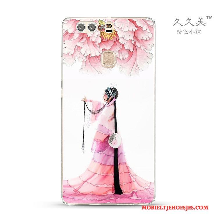 Huawei G9 Lite Hoes Anti-fall Siliconen Chinese Stijl Hoesje Telefoon Jeugd Bescherming