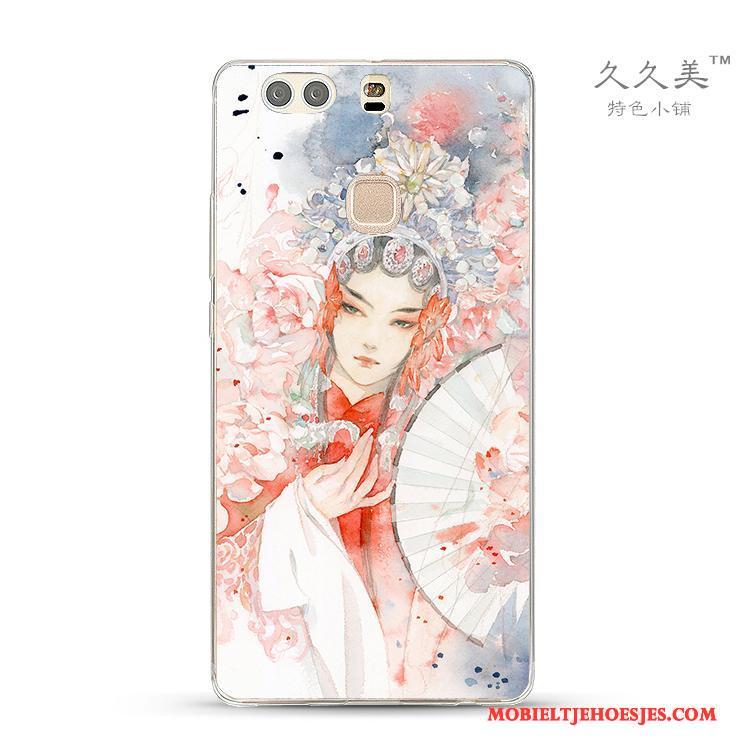 Huawei G9 Lite Hoes Anti-fall Siliconen Chinese Stijl Hoesje Telefoon Jeugd Bescherming