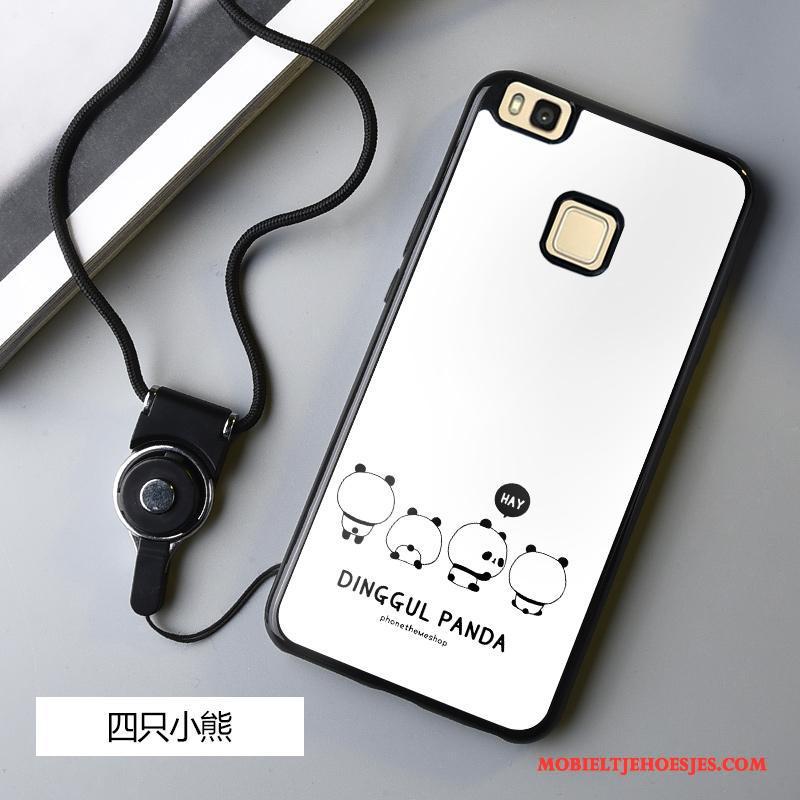 Huawei G9 Lite Hoesje Hoes Zacht Spotprent Zwart Persoonlijk Siliconen Jeugd
