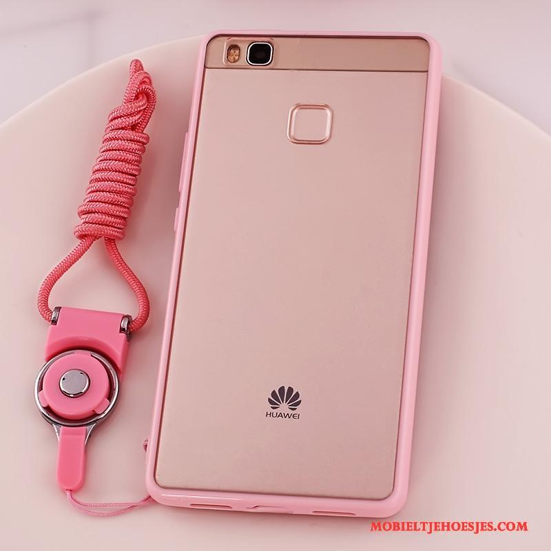 Huawei G9 Lite Hoesje Siliconen Zacht Jeugd Telefoon Roze Hanger