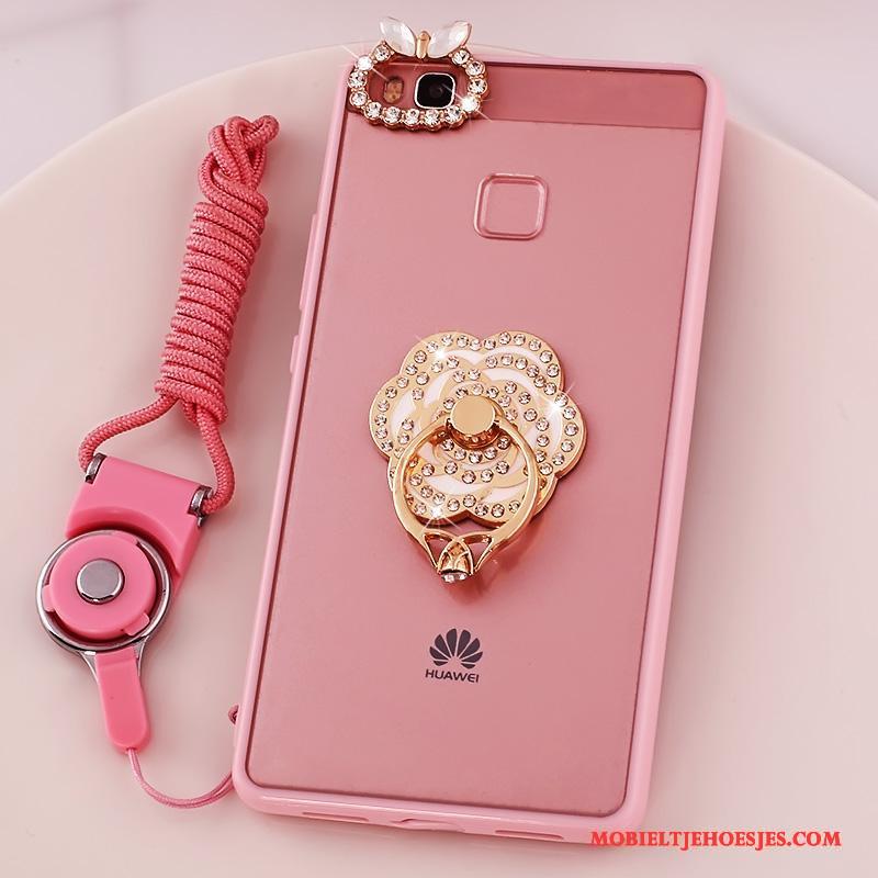 Huawei G9 Lite Hoesje Siliconen Zacht Jeugd Telefoon Roze Hanger