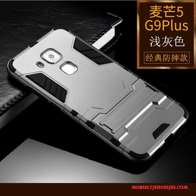 Huawei G9 Plus All Inclusive Zacht Siliconen Hoes Hoesje Telefoon Zilver
