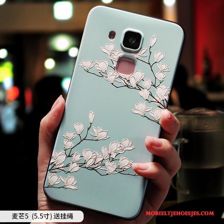 Huawei G9 Plus Anti-fall Hoesje Telefoon Siliconen Dun Rood Bescherming Zacht