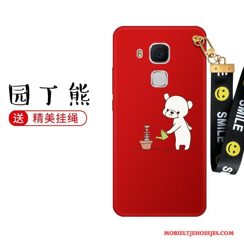 Huawei G9 Plus Bescherming Anti-fall Zwart Hanger Hoesje Telefoon Zacht Trend