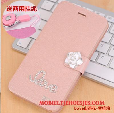 Huawei G9 Plus Clamshell Hoesje Trend Anti-fall Bescherming Rood Leren Etui