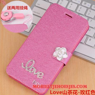 Huawei G9 Plus Clamshell Hoesje Trend Anti-fall Bescherming Rood Leren Etui