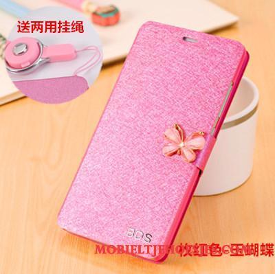 Huawei G9 Plus Clamshell Hoesje Trend Anti-fall Bescherming Rood Leren Etui