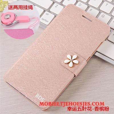 Huawei G9 Plus Clamshell Hoesje Trend Anti-fall Bescherming Rood Leren Etui