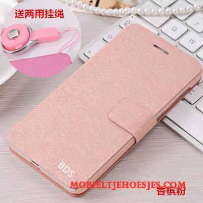 Huawei G9 Plus Clamshell Hoesje Trend Anti-fall Bescherming Rood Leren Etui