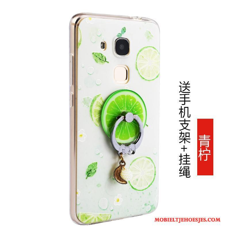 Huawei G9 Plus Fruit Anti-fall Groen Hoesje Telefoon Bescherming Siliconen All Inclusive