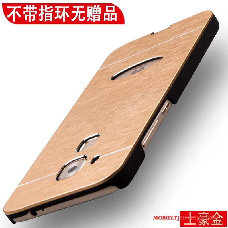 Huawei G9 Plus Goud Ring Hoes Hoesje Telefoon Metaal Bescherming Anti-fall