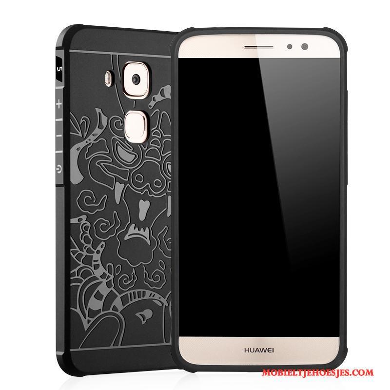 Huawei G9 Plus Hoes Anti-fall Bescherming Siliconen Hoesje Mobiele Telefoon Grijs