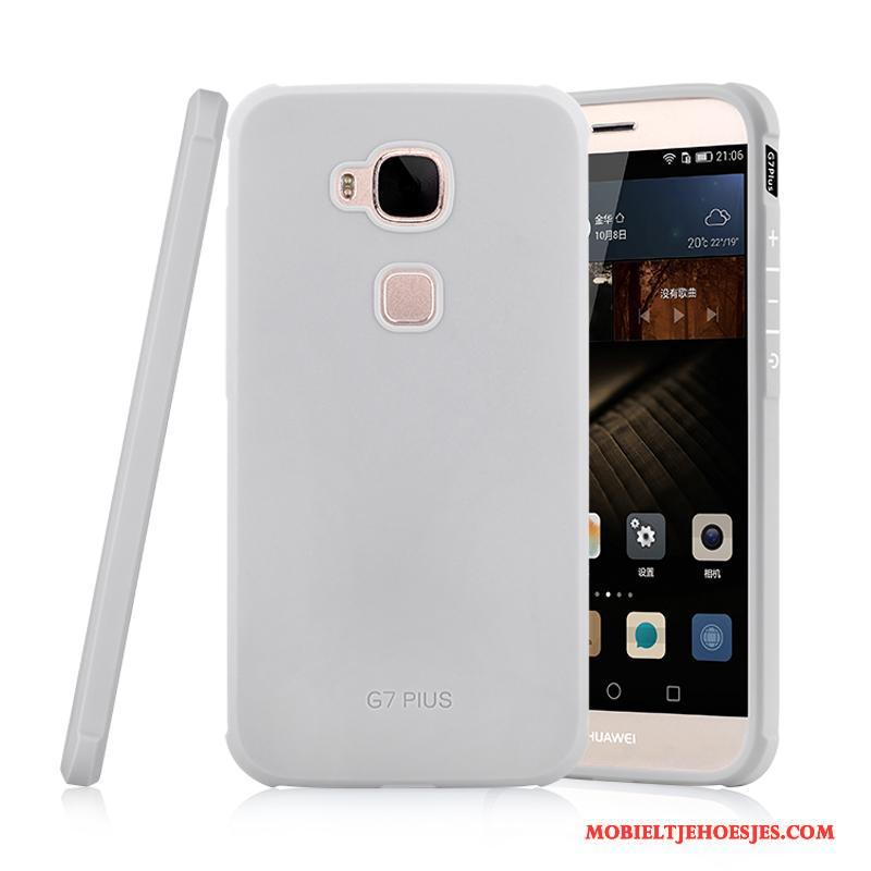 Huawei G9 Plus Hoes Anti-fall Bescherming Siliconen Hoesje Mobiele Telefoon Grijs