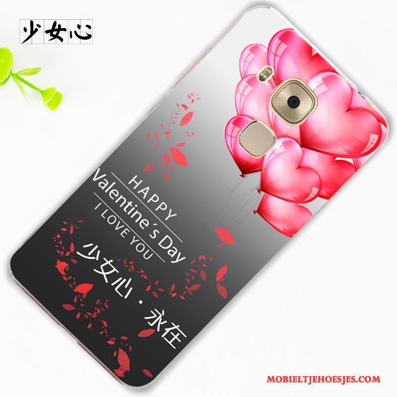 Huawei G9 Plus Hoes Hoesje Roze Telefoon Hanger Trend Bescherming