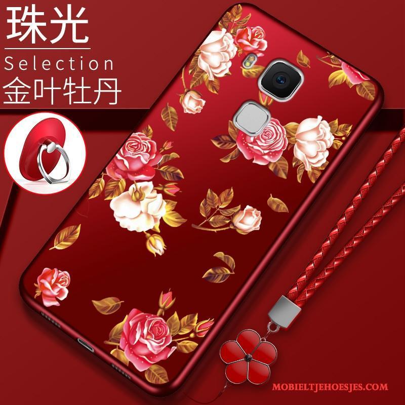 Huawei G9 Plus Hoes Rood Bescherming Schrobben Hoesje Telefoon Siliconen Nieuw