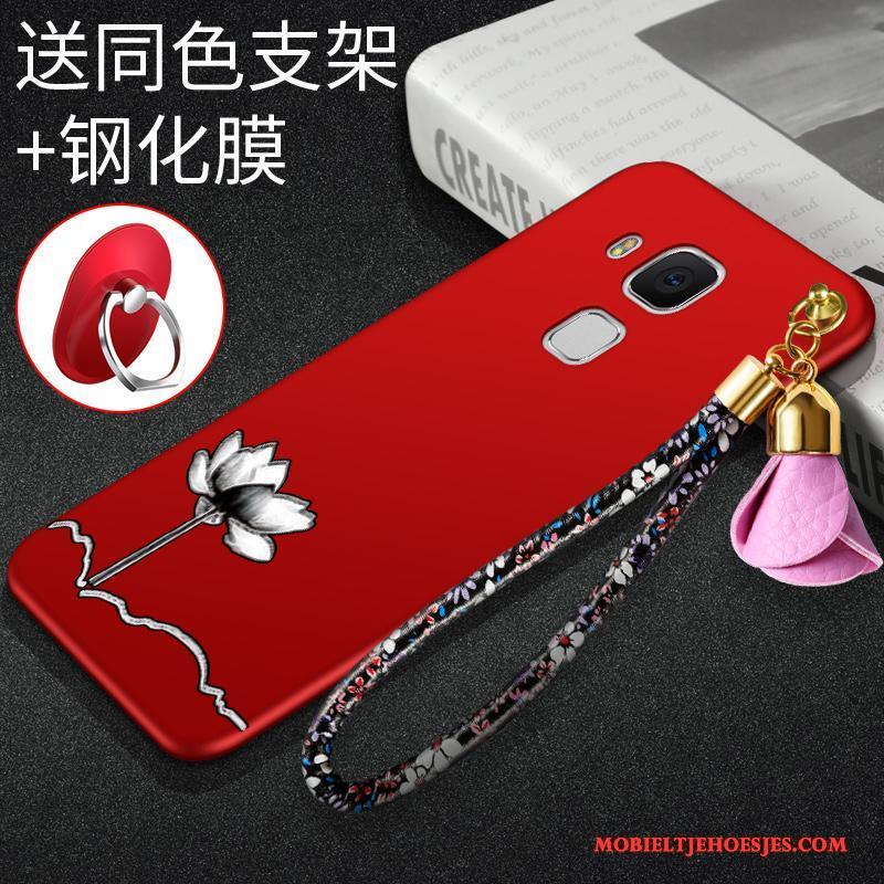 Huawei G9 Plus Hoesje All Inclusive Anti-fall Rood Siliconen Hoes Zacht Persoonlijk