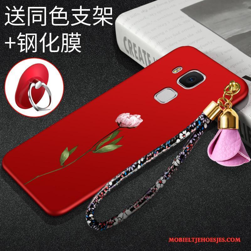 Huawei G9 Plus Hoesje All Inclusive Anti-fall Rood Siliconen Hoes Zacht Persoonlijk