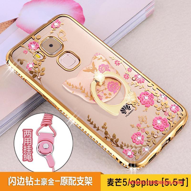 Huawei G9 Plus Hoesje Bescherming Zacht Siliconen Trend Hoes Anti-fall Rose Goud