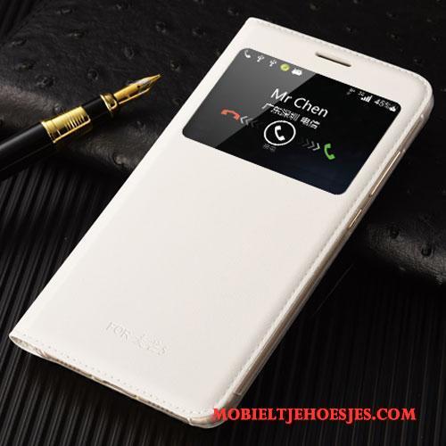 Huawei G9 Plus Hoesje Mobiele Telefoon Hoes Clamshell Bescherming Goud Leren Etui Anti-fall