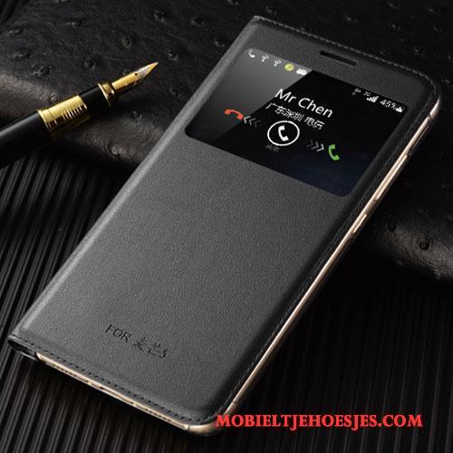 Huawei G9 Plus Hoesje Mobiele Telefoon Hoes Clamshell Bescherming Goud Leren Etui Anti-fall