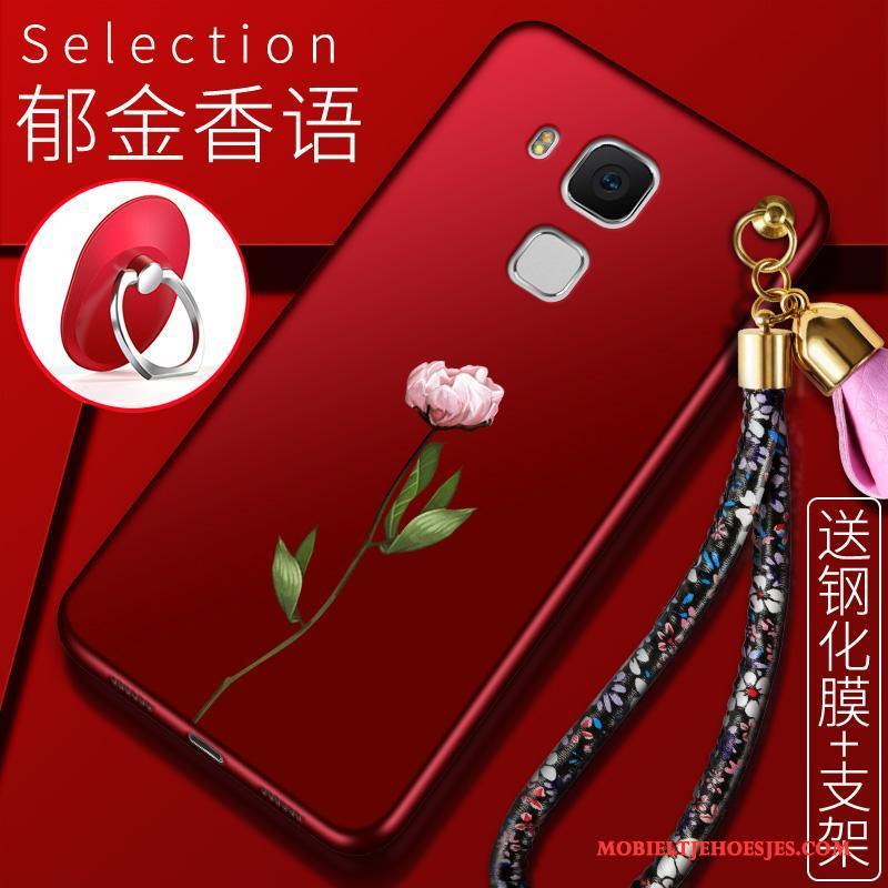 Huawei G9 Plus Hoesje Rood Schrobben Hoes Anti-fall Siliconen Trend Nieuw