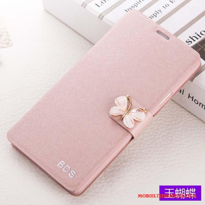 Huawei G9 Plus Leren Etui Anti-fall Bescherming Hoesje Telefoon Trend Clamshell Rood