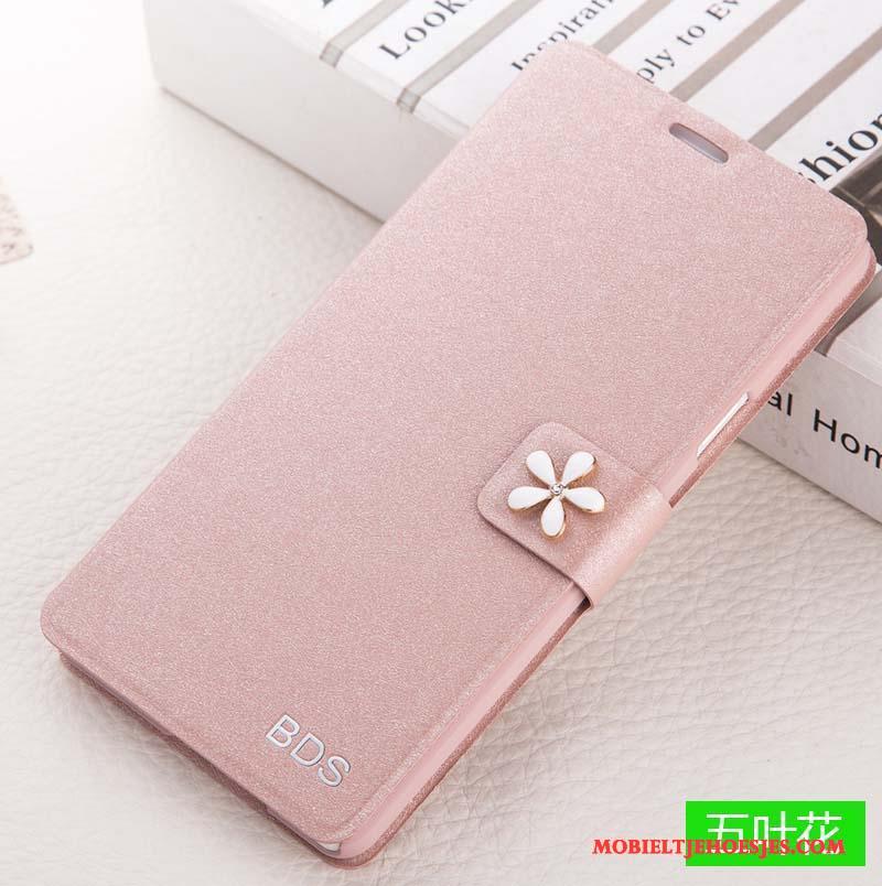 Huawei G9 Plus Leren Etui Anti-fall Bescherming Hoesje Telefoon Trend Clamshell Rood