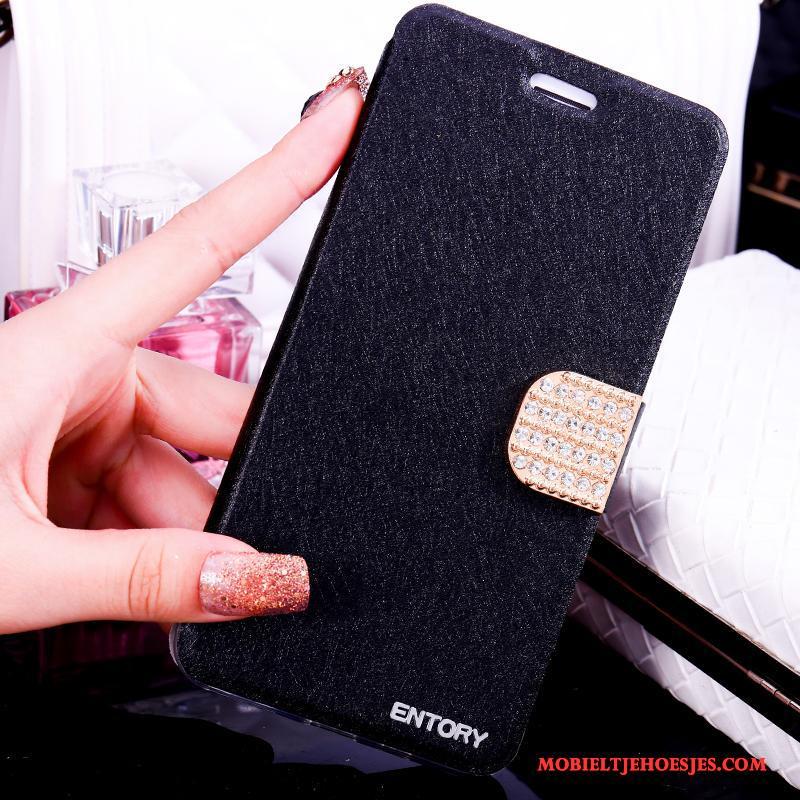 Huawei G9 Plus Leren Etui Folio Zacht Hoes Roze Hoesje Telefoon