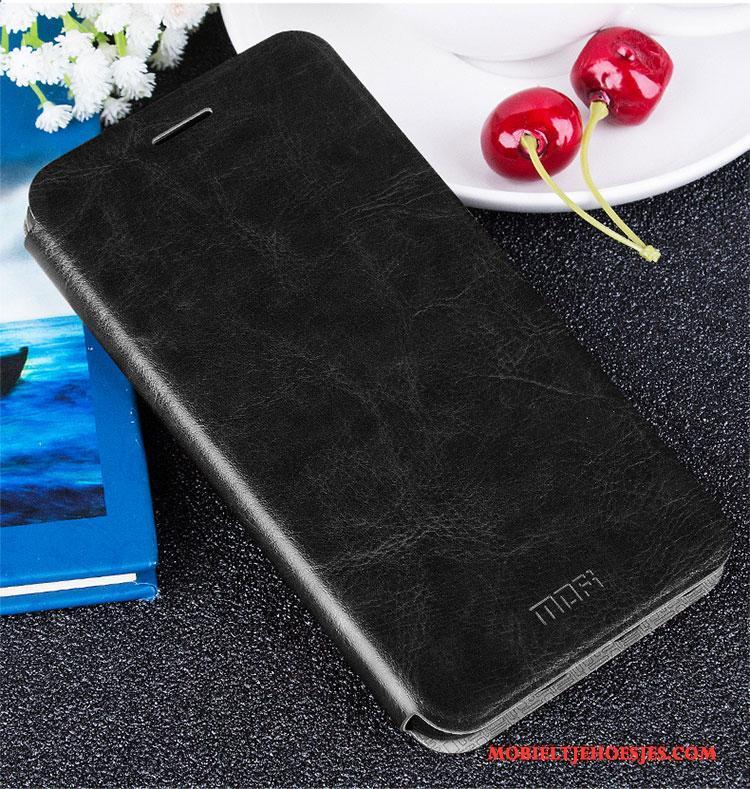 Huawei G9 Plus Leren Etui Hoesje Telefoon Bescherming Anti-fall Lichtblauw Mobiele Telefoon Folio