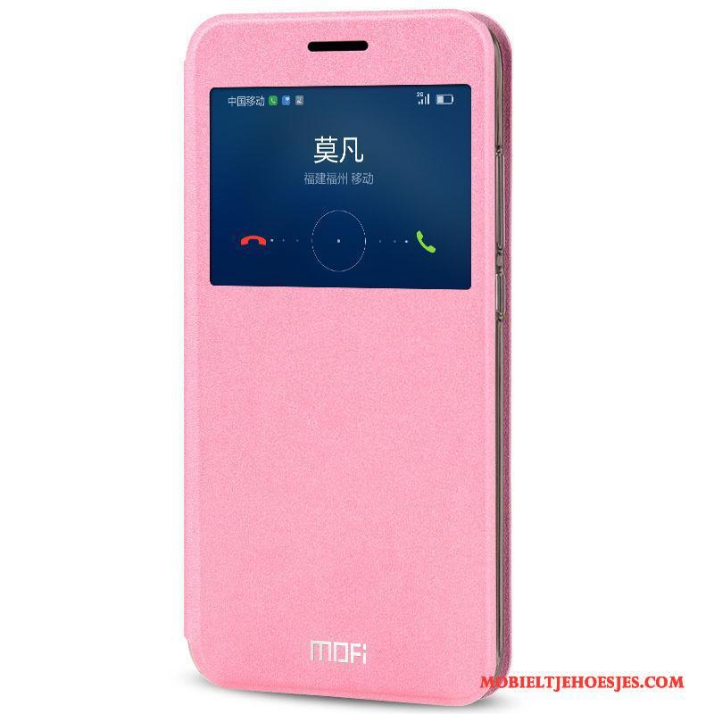 Huawei G9 Plus Leren Etui Hoesje Telefoon Bescherming Anti-fall Lichtblauw Mobiele Telefoon Folio