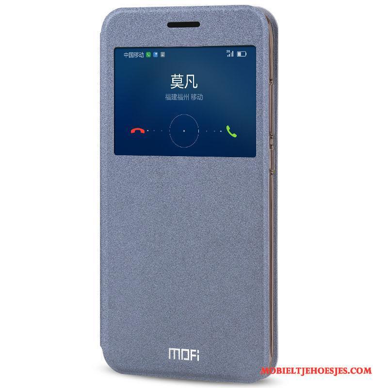 Huawei G9 Plus Leren Etui Hoesje Telefoon Bescherming Anti-fall Lichtblauw Mobiele Telefoon Folio