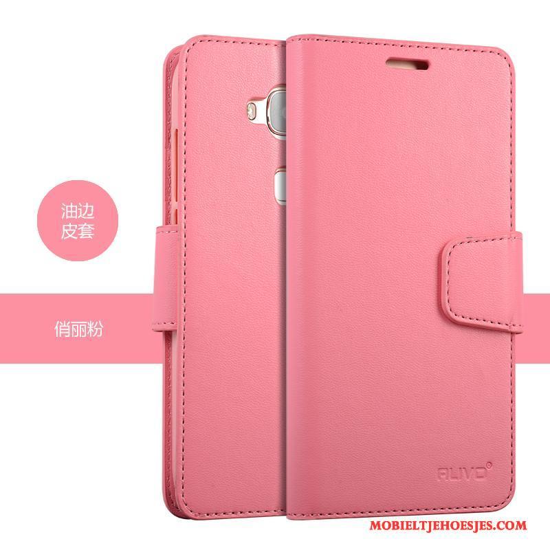 Huawei G9 Plus Rood Clamshell Hoes Leren Etui Hoesje Telefoon Bescherming Zacht