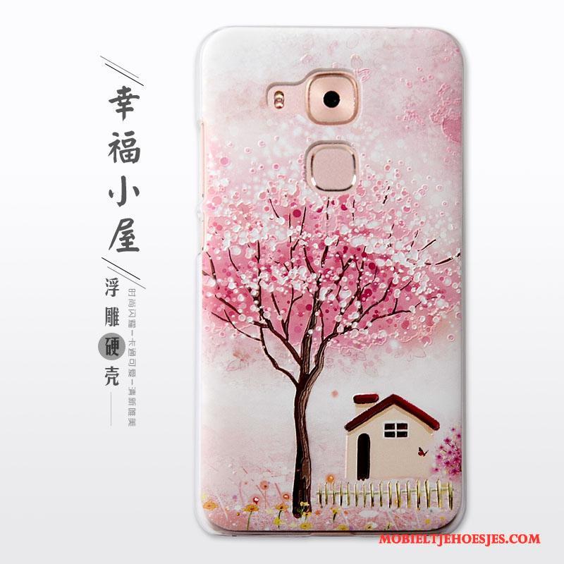 Huawei G9 Plus Roze Bescherming Hoes Hoesje Telefoon Mobiele Telefoon Hard