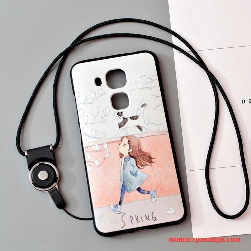 Huawei G9 Plus Siliconen Hoesje Hanger Mobiele Telefoon Lichtblauw Trend Spotprent