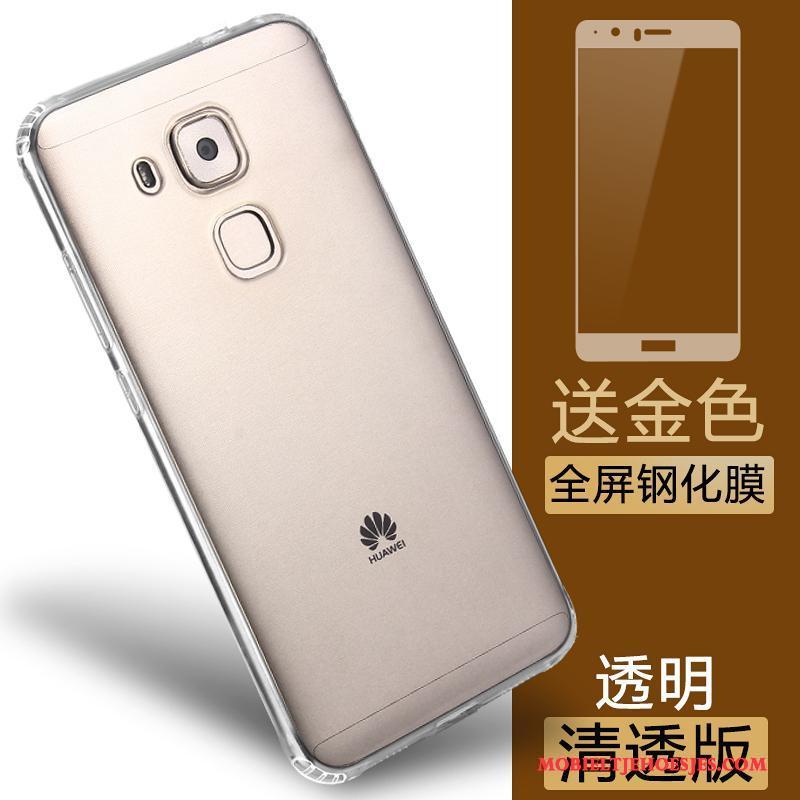 Huawei G9 Plus Zacht Doorzichtig All Inclusive Hoes Roze Hoesje Telefoon Anti-fall